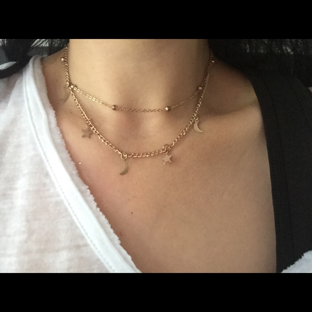 Moon Stars Choker Necklace - Picture 3 of 6